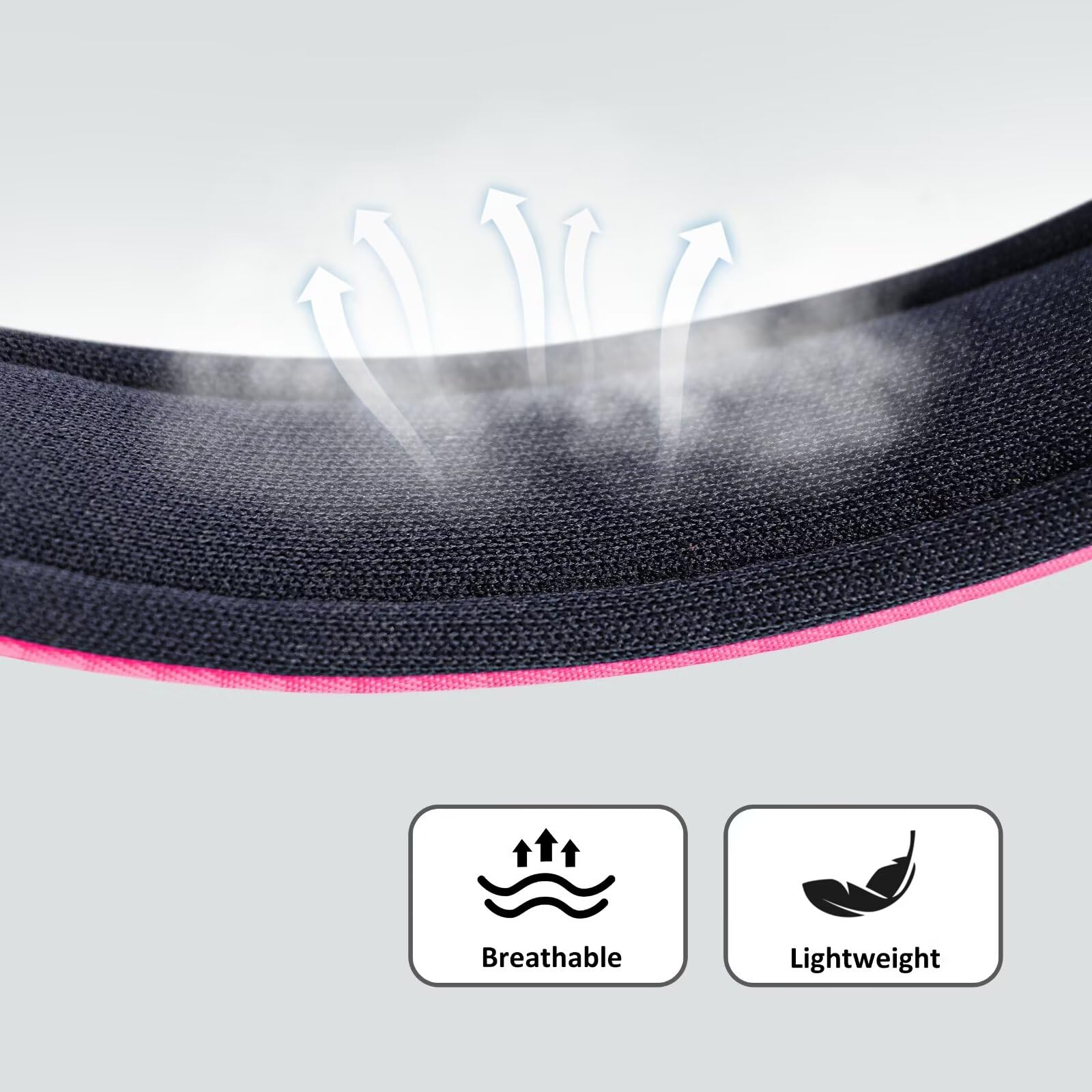 Didog Soft Padded Dog Collars For Medium Dogs, Lightweight And Breathable Pink Dog Collar Waterproof With Metal Buckle, Pink, M